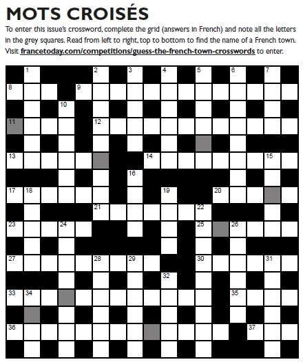 Competition Ended: Guess the French Town Crosswords