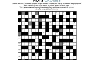 Competition Ended: France Today Crosswords October/November 2022 Issue