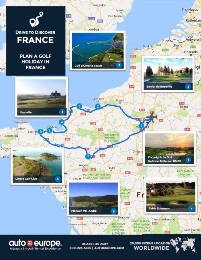 golf and travel route