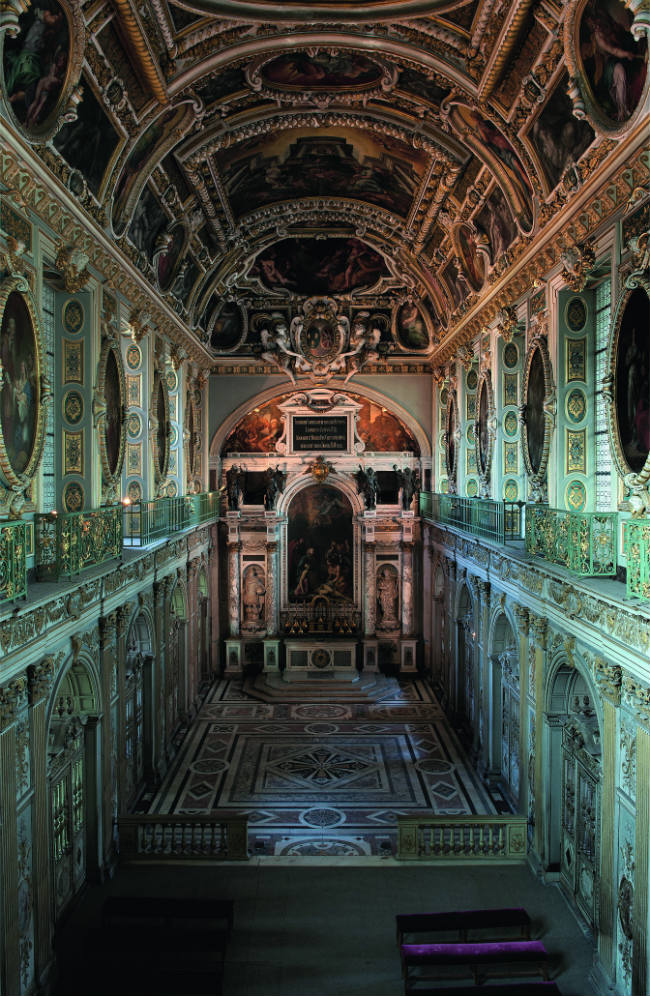 Interior of Palace of Fontainebleau, (Chateau de Fontainebleau
