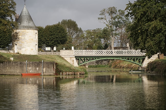 The bridge to bucolic grounds where weddings are often held.