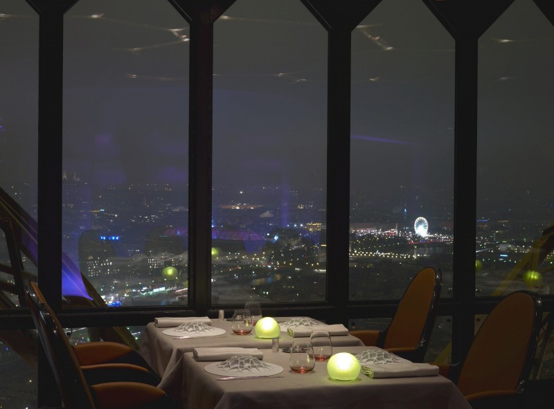 Eiffel Tower Dining At Le Jules Verne Restaurant in Paris