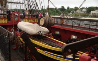 The Hermione Arrives in Yorktown to Cheers and Fireworks