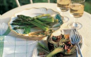 Provence-style Artichokes with Bacon