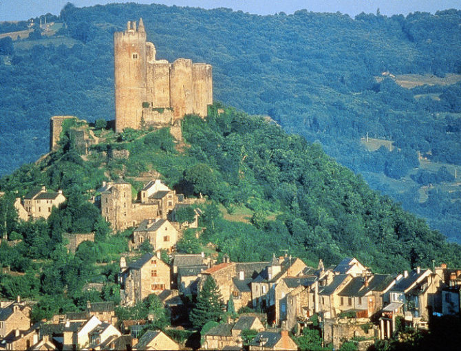 Najac castle in the Aveyron