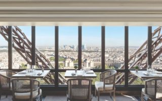 Dining at Le Jules Verne atop the Eiffel Tower in Paris
