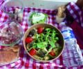 Picnic food in the lavender fields