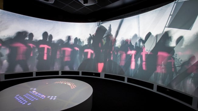 A video room at the Agincourt 1415 exhibition