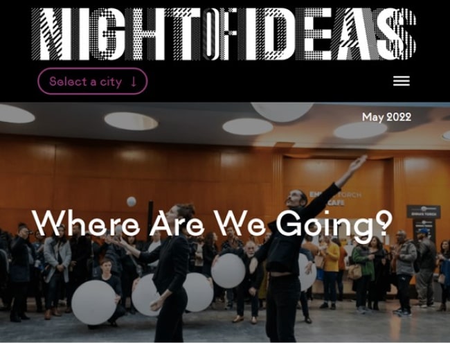 SF Press release image of Night of Ideas 2022
