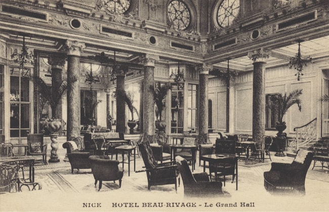 The Hôtel Beau Rivage in Nice back in the day