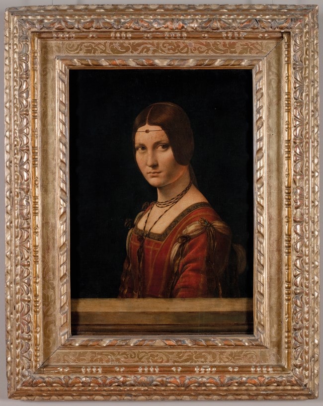 Painting of La Belle Ferronnière by Leonardo da Vinci