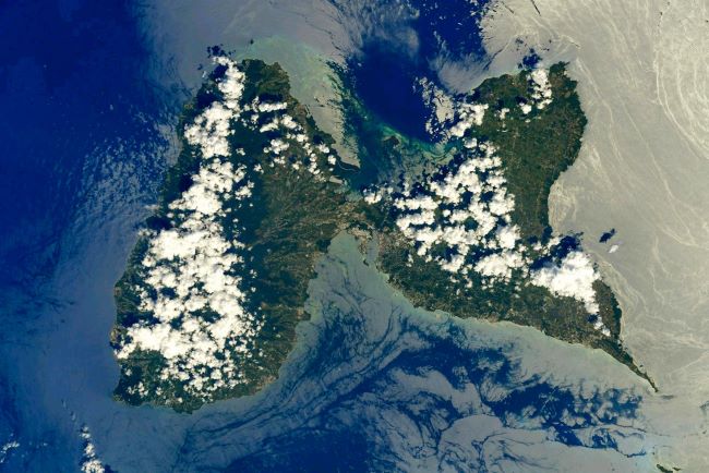 Satellite picture of Guadeloupe