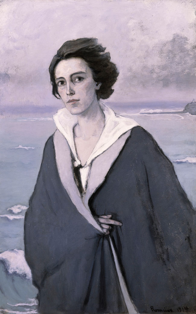 Romaine Brooks, Au bord de la mer (détail), 105 x 68 cm, 1923, huile sur toile, Musée franco-américain du château de Blérancourt