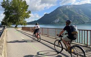 Cycling around Lake Annecy