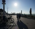 A seaside stroll in Dunkirk after a long day on the saddle